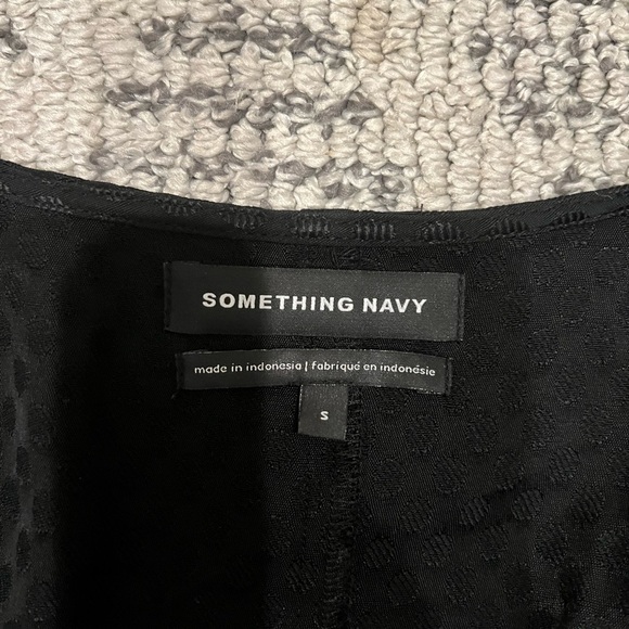 Something Navy black polka dot whimsigoth blouse - Picture 5 of 9